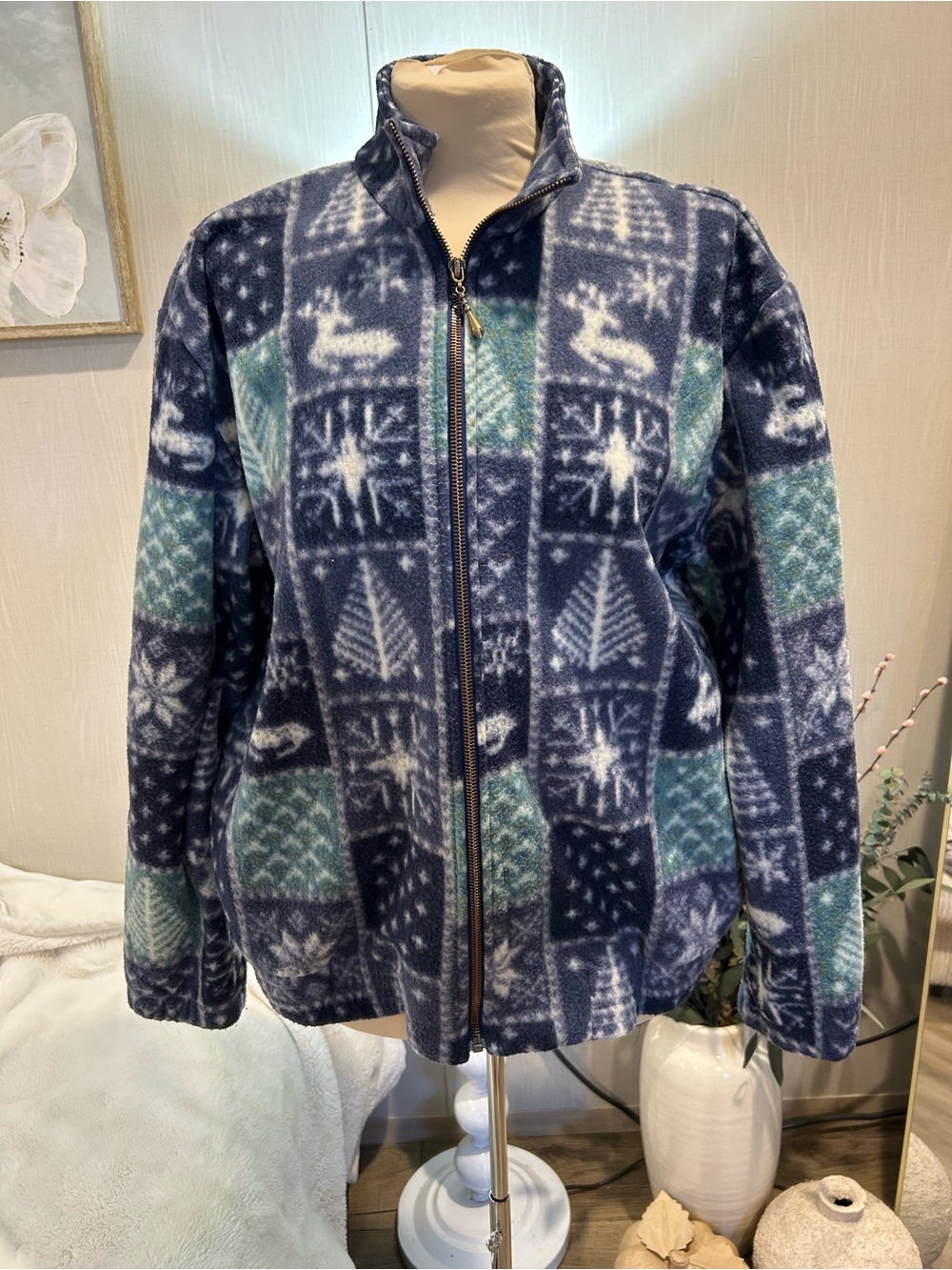 Vintage 90s Teddi Full-Zip Fleece Jacket Size S